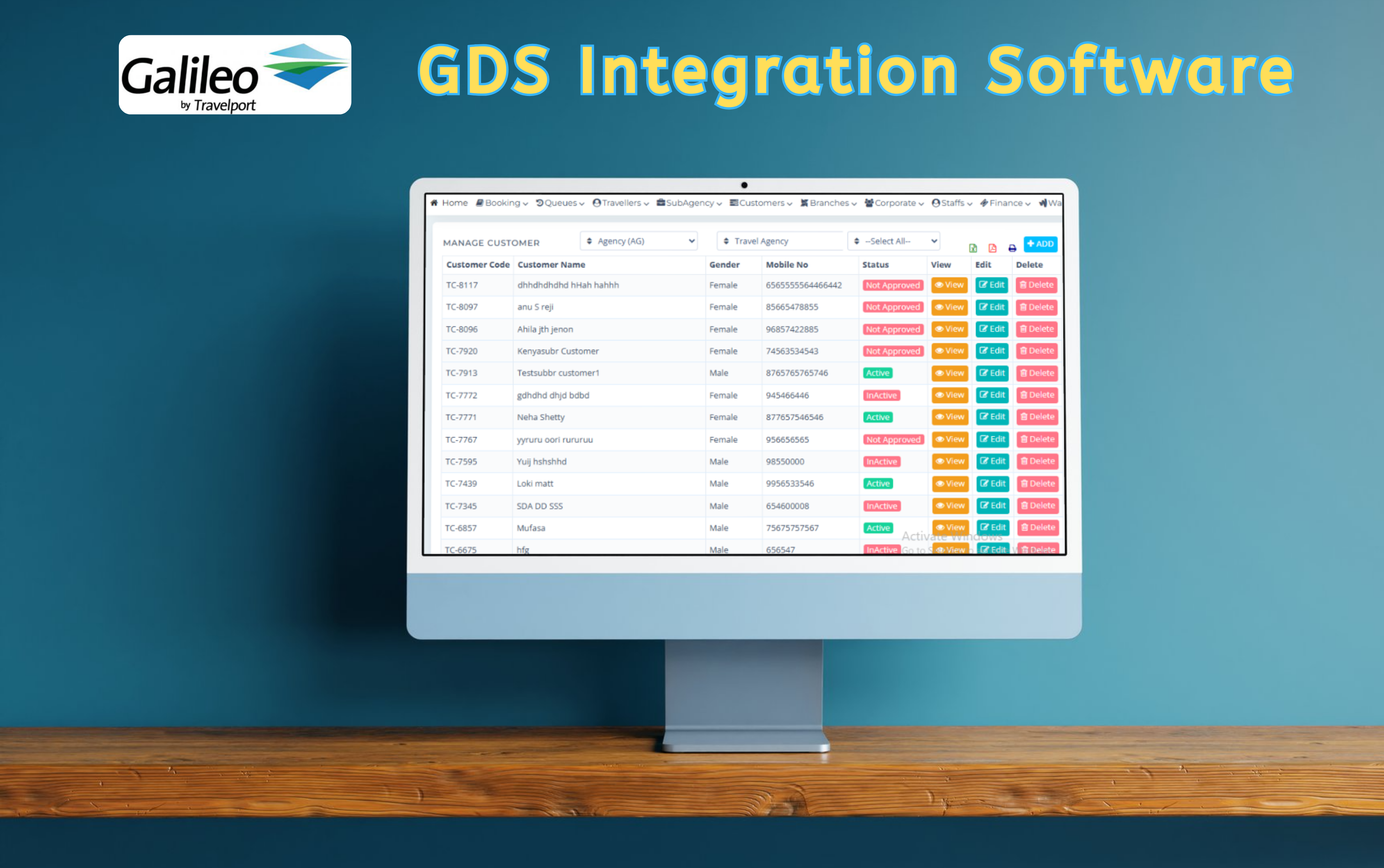 Travel CRM Software Demo Dashboard